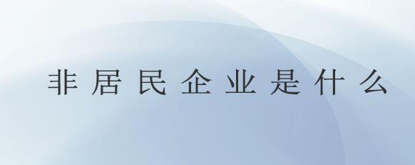 什么是非居民企業(yè) 其核定征收辦法？