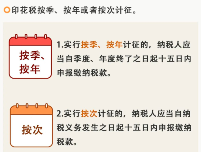 印花稅繳納時間新規(guī)定(印花稅納稅申報(bào)期限)